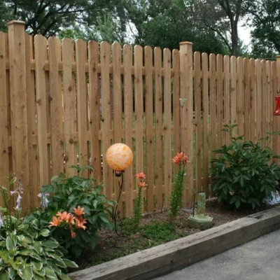 Wood Spaced Fence with Gap